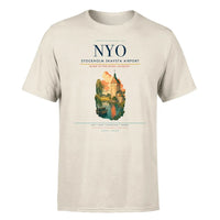 Thumbnail for Stockholm Skavsta Airport (NYO) T-Shirt single-side front print in Beige | stockholm-skavsta-airport-nyo-double-side-t-shirt