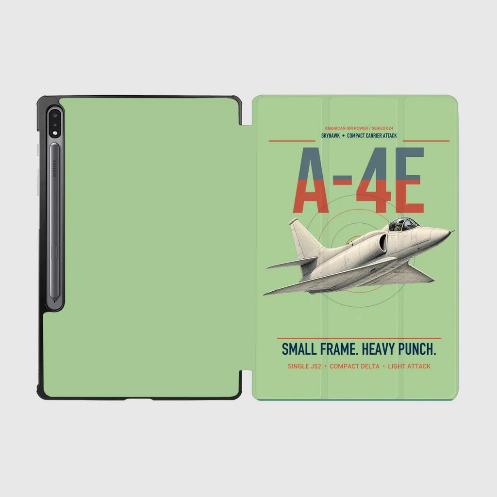 A-4E Skyhawk design on light green samsung tablet tablet case
