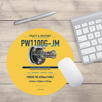 Thumbnail for PW1100G-JM design on yellow round mouse pad