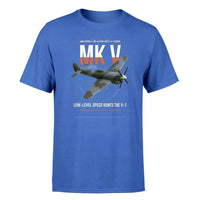Thumbnail for Hawker Tempest Mk V design on blue t-shirt, single-side print