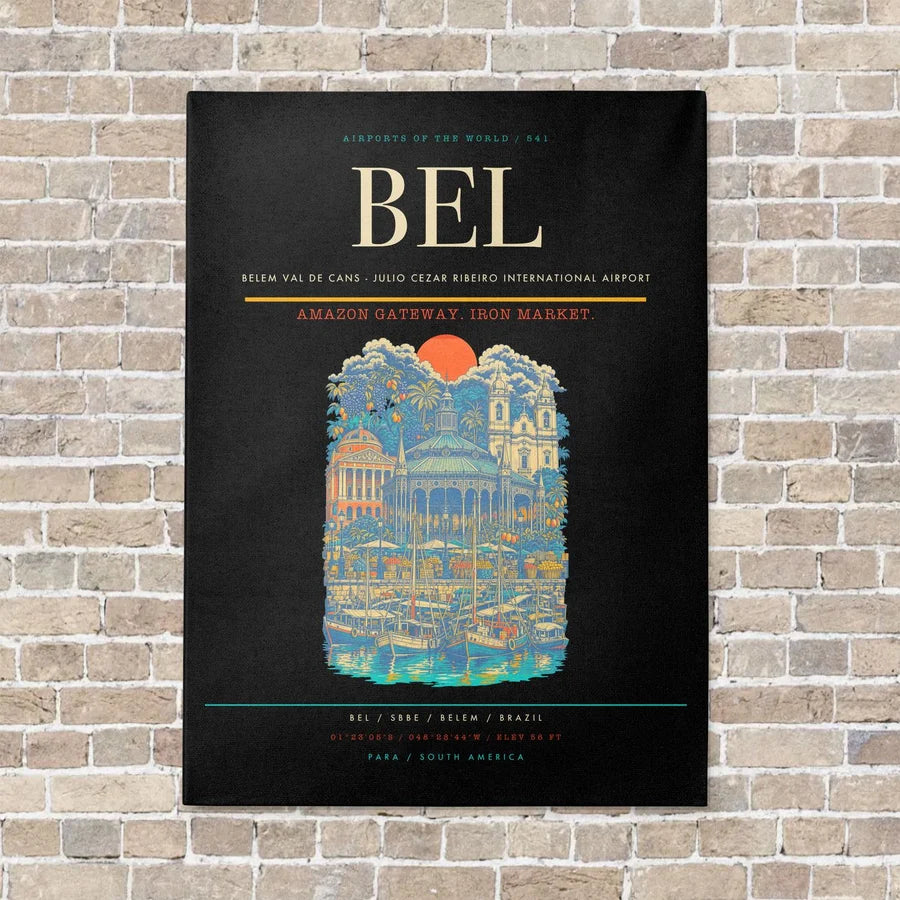 Belem Val de Cans - Julio Cezar Ribeiro International Airport BEL - Canvas No Frame - Black