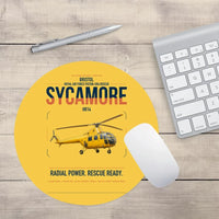 Thumbnail for Bristol Sycamore HR14 design on yellow round mouse pad