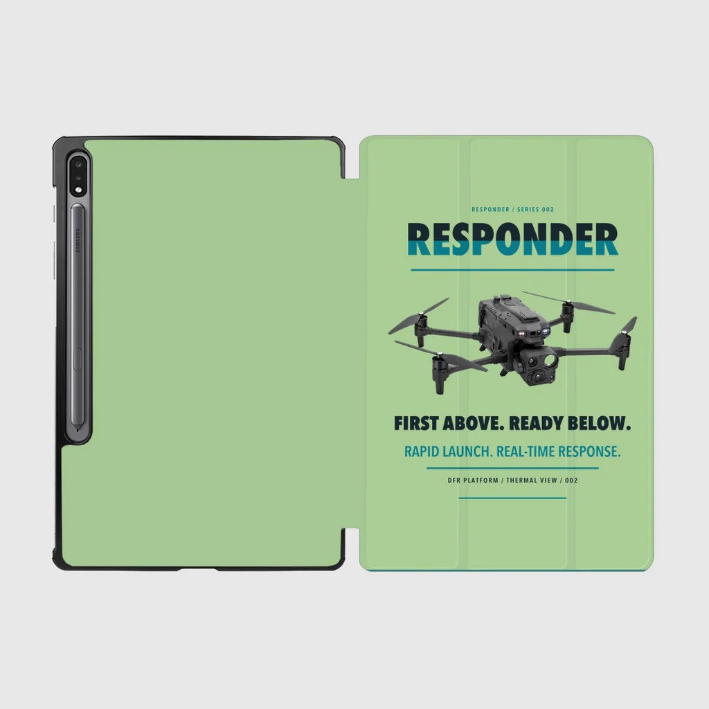 BRINC Responder design on light green samsung tablet tablet case