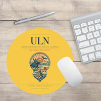 Thumbnail for Chinggis Khaan International Airport (ULN) design on yellow round mouse pad