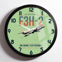 Thumbnail for F3H-2 Demon design on light green framed wall clock