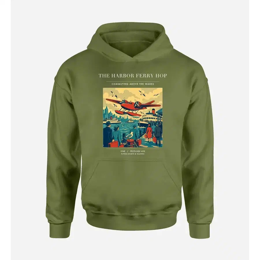 VINTAGE G4361 - The Harbor Ferry Hop - Premium Hoodie design on greenarmy premium