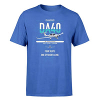 Thumbnail for Diamond DA40 design on blue t-shirt, single-side print