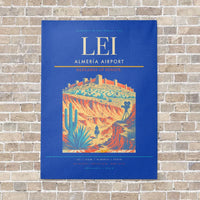 Thumbnail for Almería Airport LEI vertical canvas print - no frame - blue background