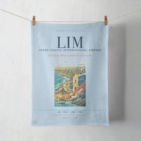 Thumbnail for Lima Jorge Chavez International Airport (LIM) design on light blue towel