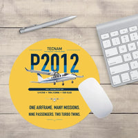 Thumbnail for Tecnam P2012 Traveller design on yellow round mouse pad
