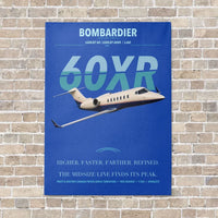 Thumbnail for Bombardier Learjet 60XR vertical canvas print - no frame - blue background