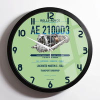 Thumbnail for AE 2100D3 design on light green framed wall clock