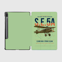 Thumbnail for Royal Aircraft Factory S.E.5a design on light green samsung tablet tablet case