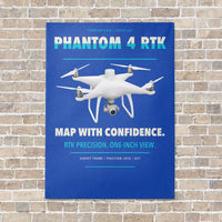 Thumbnail for DJI Phantom 4 RTK vertical canvas print - no frame - blue background