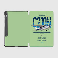 Thumbnail for Cessna T210N Centurion design on light green samsung tablet tablet case
