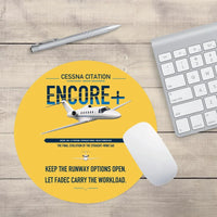 Thumbnail for Cessna Citation Encore+ design on yellow round mouse pad