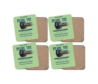 Thumbnail for PEARL 10X design on light green 4 pieces set coaster
