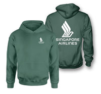 Thumbnail for Singapore Airlines logo on green double side hoodie