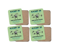 Thumbnail for DJI FlyCart 30 design on light green 4 pieces set coaster