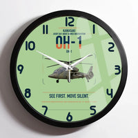 Thumbnail for Kawasaki OH-1 design on light green framed wall clock