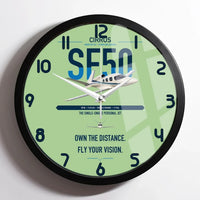 Thumbnail for Cirrus Vision Jet G2+ design on light green framed wall clock