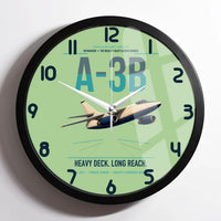 Thumbnail for A-3B Skywarrior design on light green framed wall clock