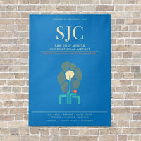 Thumbnail for San Jose Mineta International Airport SJC - Canvas Framed - Turquoise