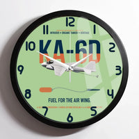 Thumbnail for KA-6D Intruder design on light green framed wall clock