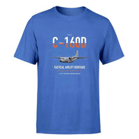 Thumbnail for Transall C-160D design on blue double-side t-shirt, single-side print