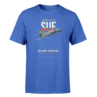 Thumbnail for Dassault Super Étendard design on blue t-shirt, single-side print