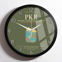Thumbnail for Pokhara International Airport PKR Wall-Clock Framed - Green Army