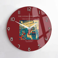 Thumbnail for VINTAGE G4088 - The Connecting Flight - Designed Wall Clocks design on darkred no-frame