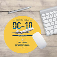 Thumbnail for McDonnell Douglas DC-10 design on yellow round mouse pad