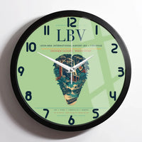 Thumbnail for Leon-Mba International Airport (LBV) design on light green framed wall clock