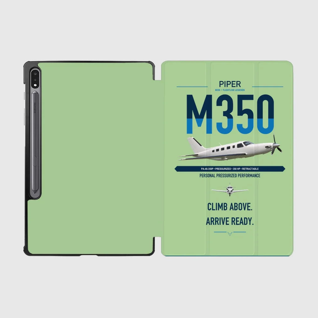 Piper M350 design on light green samsung tablet tablet case