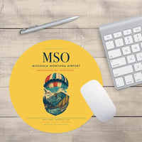 Thumbnail for Missoula Montana Airport (MSO) design on yellow round mouse pad