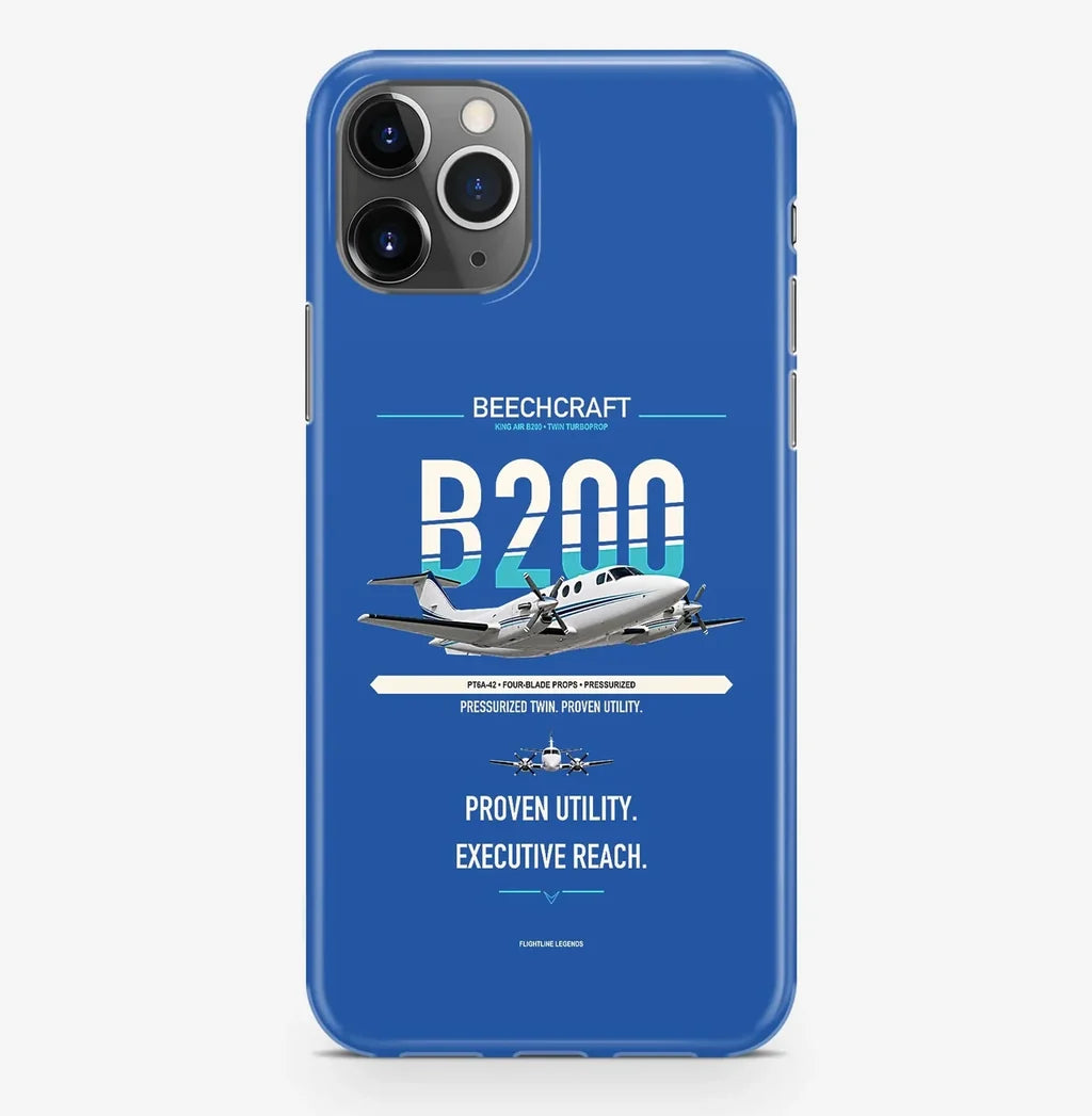 King Air B200 Case ProMax design on blue iphone case promax