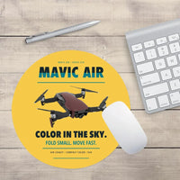 Thumbnail for DJI Mavic Air design on yellow round mouse pad