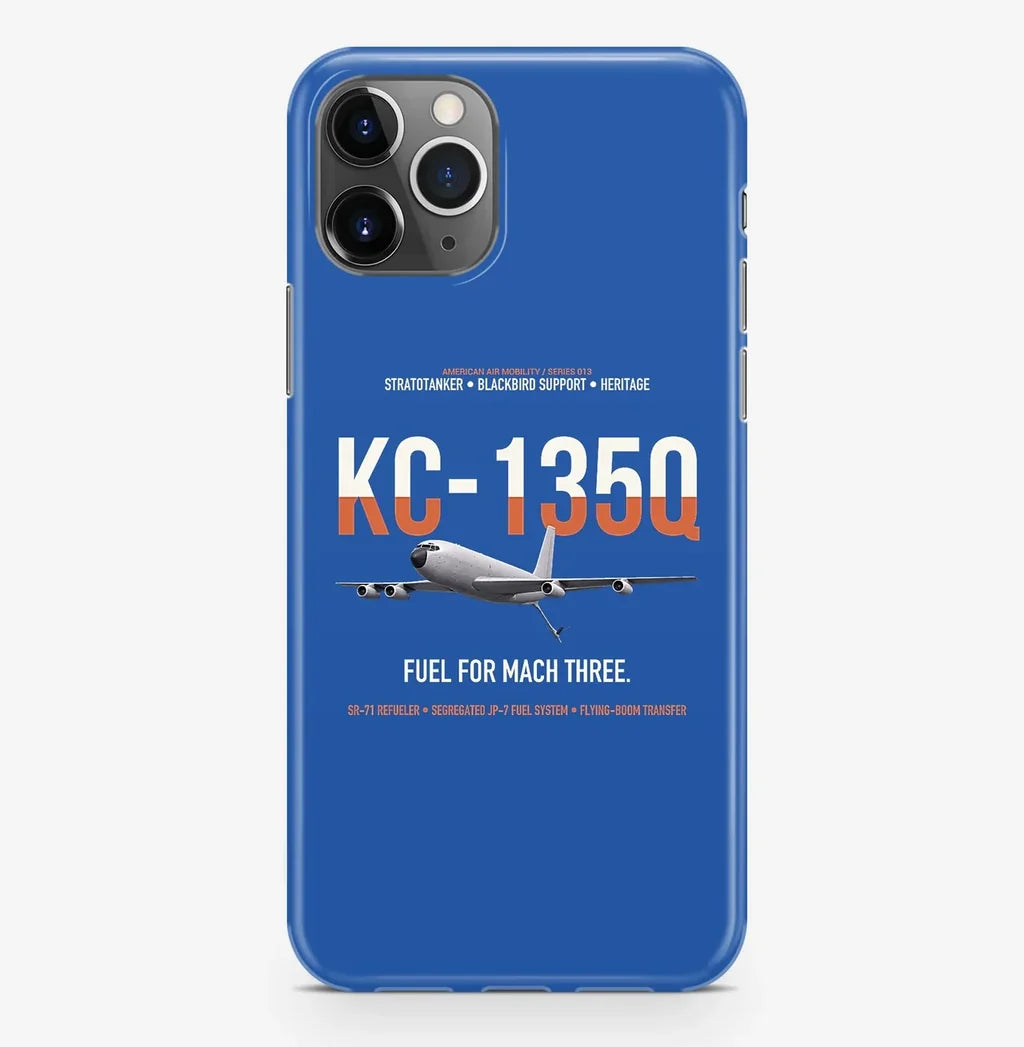 KC-135Q Blackbird Tanker design on blue magsafe iphone case, for iPhone Pro Max