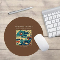 Thumbnail for VINTAGE G4439 - The Porthole Pen Pals - Designed Mouse Pads design on brown round