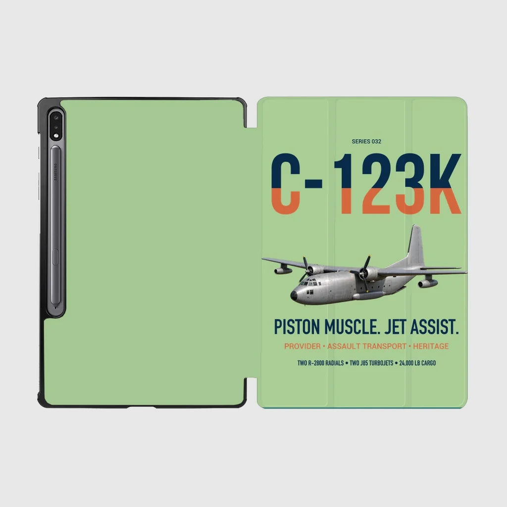 C-123K Provider design on light green samsung tablet tablet case