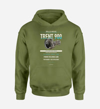 Thumbnail for TRENT 900 design on green army hoodie single side