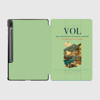 Thumbnail for Nea Anchialos National Airport (VOL) design on light green samsung tablet tablet case