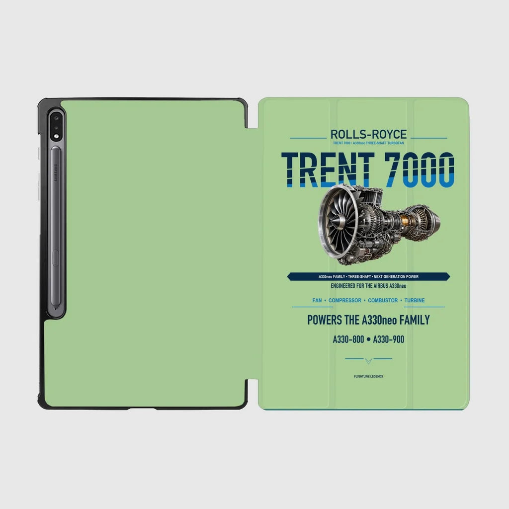 TRENT 7000 design on light green samsung tablet tablet case