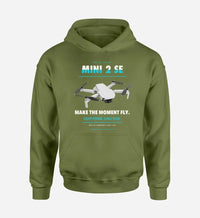 Thumbnail for DJI Mini 2 SE design on green army hoodie single side
