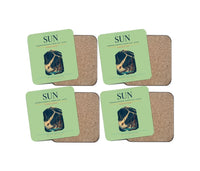 Thumbnail for Friedman Memorial Airport (SUN) design on light green 4 pieces set coaster
