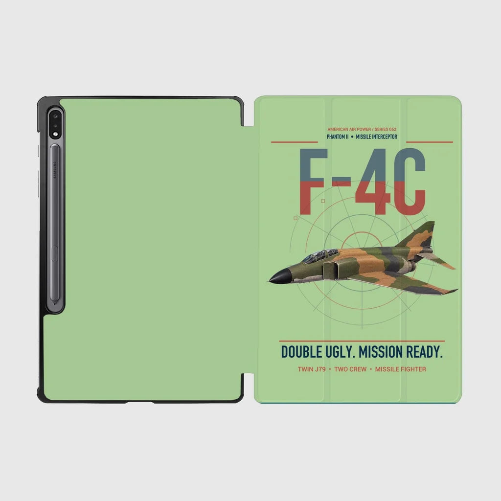 F-4C Phantom II design on light green samsung tablet tablet case