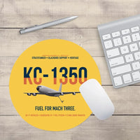 Thumbnail for KC-135Q Blackbird Tanker design on yellow round mouse pad