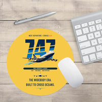 Thumbnail for Boeing 747-200B design on yellow round mouse pad