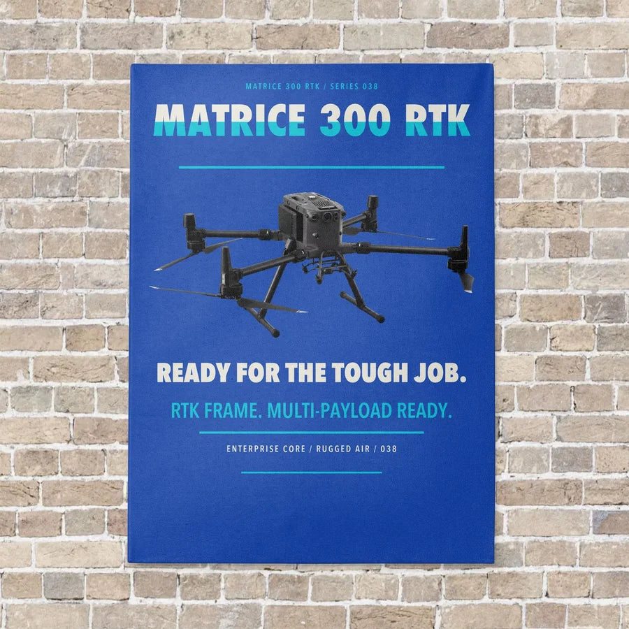 DJI Matrice 300 RTK vertical canvas print - no frame - blue background